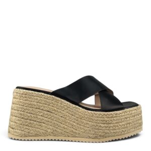 Ψάθινο Flatform- Μαύρο